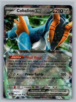 Pokemon Chaos Rising Cobalion ex 064/086 Holo Double Rare Near Mint - Image 1