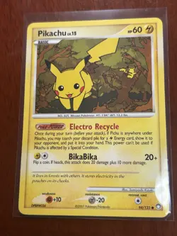 Pokemon 2007 Pikachu Diamond and Pearl Holo 94/123 Card - Image 1