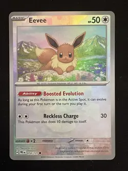 Eevee 074/131 Master Ball Reverse Holo - Pokemon S&V Prismatic Evolutions - Image 1