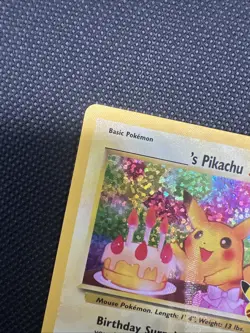 Birthday Pikachu Promo Holo 24 Pokemon TCG Card 50 HP English - Image 2