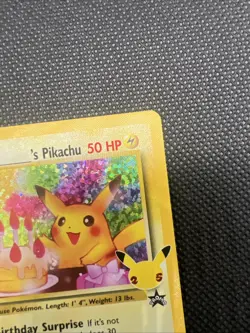 Birthday Pikachu Promo Holo 24 Pokemon TCG Card 50 HP English - Image 3