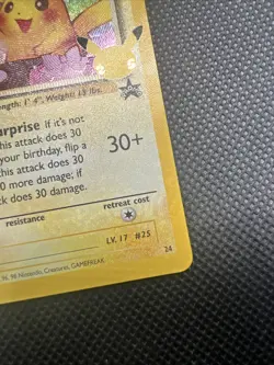 Birthday Pikachu Promo Holo 24 Pokemon TCG Card 50 HP English - Image 4