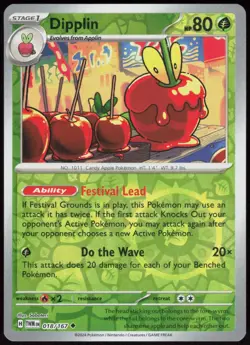 Twilight Masquerade Dipplin 018/167 Uncommon Pokemon Reverse Holo NM/M - Image 1