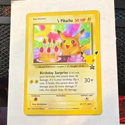 Birthday Pikachu Wotc Promo 1999 Holo 24/53 ENG 50 HP Pokemon TCG - Image 1