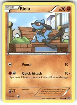 Riolu 63/99 Common Next Destinies Pokemon Near Mint - Image 1