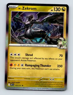 N's Zekrom - 155/217 Holo - Ascended Heroes (ME) - Pokemon NM/M - Image 1