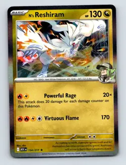 N's Reshiram - 154/217 Holo - Ascended Heroes (ME) - Pokemon NM/M - Image 1