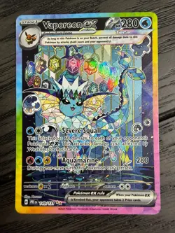 Pokemon TCG Vaporeon EX Prismatic Evolutions 149/131 SIR - Image 1