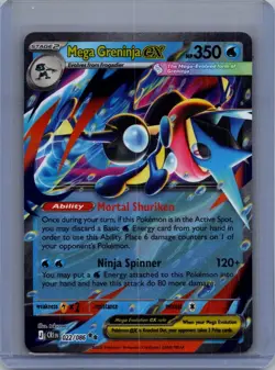 MEGA GRENINJA EX 022/086 DOUBLE RARE CHAOS RISING POKEMON HOLO NM - Image 1