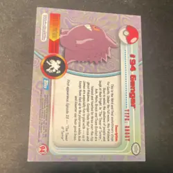 Pokemon TCG Topps Pokemon Trading Cards Gengar 94 Rare Ghost English - Image 2