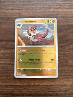 Pokemon Perfect Order Tyrantrum Reverse Holo Rare Card 045/088 NM - Image 1