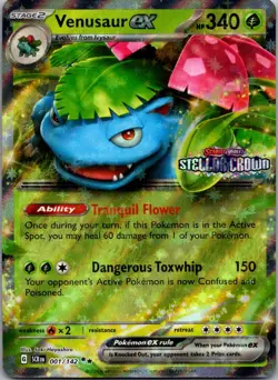 Venusaur ex 1/142 Double Rare Stellar Crown Pokemon Holo Near Mint - Image 1
