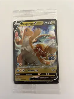 2022 Dragonite V SWSH235 Black Star SEALED PROMO Holo Full Art Pokemon Go - Image 1