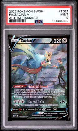 PSA 9 ZACIAN V TG21/TG30 FULL ART ASTRAL RADIANCE POKEMON 😍 - Image 1