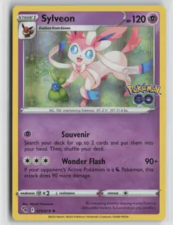 Sylveon Holo Rare Pokemon GO 035/078 NM - Image 1