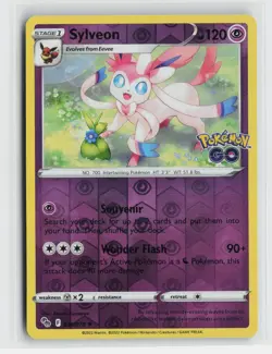 Sylveon Holo Rare Pokemon GO 035/078 NM - Image 1