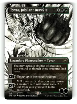 Tyvar, Jubilant Brawler (Borderless) Phyrexia: All Will Be One 344 NM FOIL - Image 1