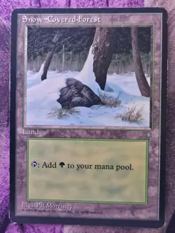 Snow-Covered Forest 347 Land Ice Age Magic: The Gathering Heavily Played - Image 1