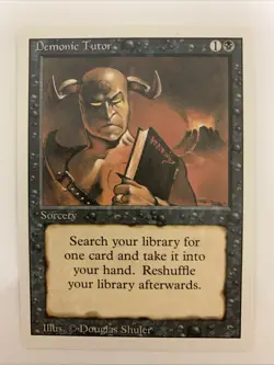 MTG NM Demonic Tutor Revised 3rd Edition Free Shipping In The US With Tracking - Image 1