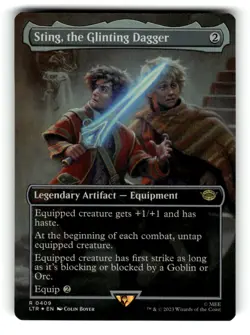 Sting, the Glinting Dagger (Borderless) Universes Beyond: The Lord of the Rings - Image 1