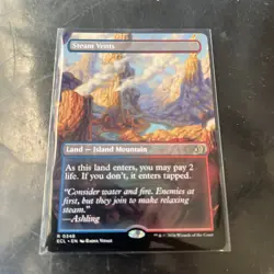 Steam Vents Borderless Flip Rare MTG ECL Lorwyn Izzet UR Shock Land Dual NM - Image 1