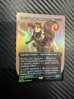 Magic The Gathering Marvel "Unbeatable Squirrel Girl" FOIL BORDERLESS MYTHIC NM - Image 1