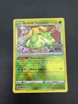 004/078 Radiant Venusaur : Radiant Rare Foil Card Pokemon GO Trading Card TCG - Image 1