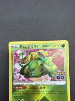 004/078 Radiant Venusaur : Radiant Rare Foil Card Pokemon GO Trading Card TCG - Image 2