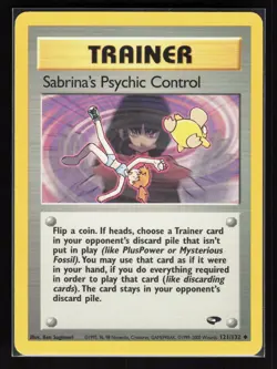 Sabrina's Psychic Control Unlimited Uncommon Pokemon Gym Challenge 121/132 MP - Image 1