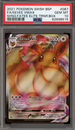 Pokemon Eevee VMAX Shining Fates ETB Full Art Promo SWSH084 PSA 10 Gem Mint - Image 1