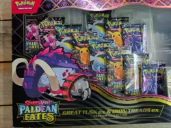 Pokemon Paldean Fates Great Tusk & Iron Treads ex Premium Collection Sealed - Image 2