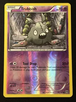 Pokemon TCG Plasma Storm Trubbish 65/135 Reverse Holo - Image 1