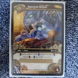 WOW WORLD OF WARCRAFT TCG SPECTRAL KITTEN Tiger Cub Pet LOOT CARD UNSCRATCHED - Image 1
