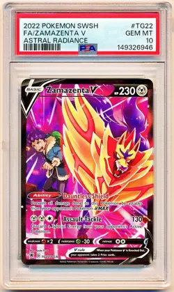 Pokemon Astral Radiance Zamazenta V Full Art Trainers Gallery #TG22 PSA 10 - Image 1