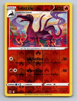 Salazzle 028/159 Uncommon Crown Zenith Pokemon Near Mint Reverse Holo - Image 1