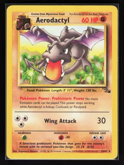 Aerodactyl (16) Unlimited Rare Pokemon Fossil 16/62 MP - Image 1