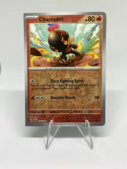 Pokemon Charcadet Paradox Rift 026/182 Miscut Error Reverse Holo 2-Square Edge - Image 1