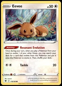 Eevee 119/189 Common Astral Radiance Pokemon Near Mint - Image 1