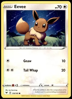 Eevee 130/185 Common Vivid Voltage Pokemon Near Mint - Image 1