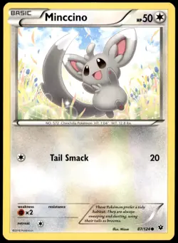 Minccino 87/124 Common Fates Collide Pokemon Lightly Played - Image 1
