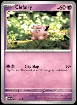 Clefairy 081/197 Common Obsidian Flames Pokemon Near Mint - Image 1