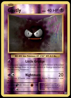 Gastly 47/108 Common Evolutions Pokemon Reverse Holo Lightly Played - Image 1
