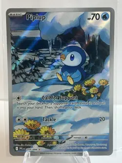 Piplup Pokemon Illustration Rare Phantasmal Flames 098/094 TCG - Image 1
