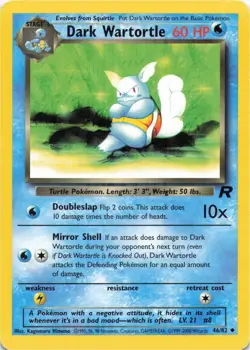 Pokemon - Dark Wartortle #46/82 - Team Rocket Unlimited - Image 1