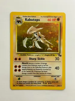 Kabutops Holo 9/62 Fossil Set 1999 Pokemon WOTC Rare LP - Image 1