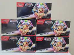 Pokemon Scarlet & Violet Prismatic Evolutions Sealed Surprise Box Lot Of (5) NEW - Image 1