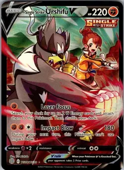 Single Strike Urshifu V TG18/TG30 Brilliant Stars Trainer Gallery Pokemon NM - Image 1