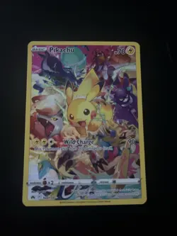 Pokemon Pikachu TCG Full Art Secret Rare Holo Card 160/159 Crown Zenith - Image 1