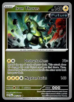 Iron Thorns 062/162 Rare Temporal Forces Pokemon Reverse Holo Near Mint - Image 1