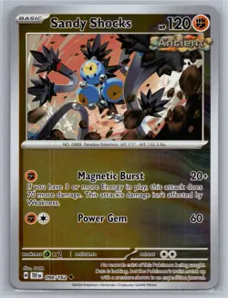 Sandy Shocks 098/162 Uncommon Temporal Forces Pokemon Reverse Holo Near Mint - Image 1
